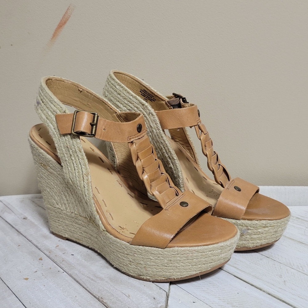 Vintage Nine West Espadrille Platform Wedge Heels
